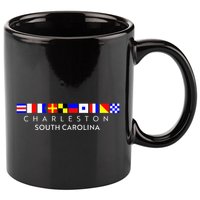 Nautical Flag Alphabet Gift Charleston South Carolina 11oz C Handle Ceramic Mug