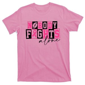 Nobody Fights Alone Breast Cancer Awareness T-Shirt