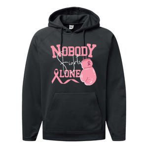 Nobody Fight Alone | Breast Cancer Awareness Performance Fleece Hoodie