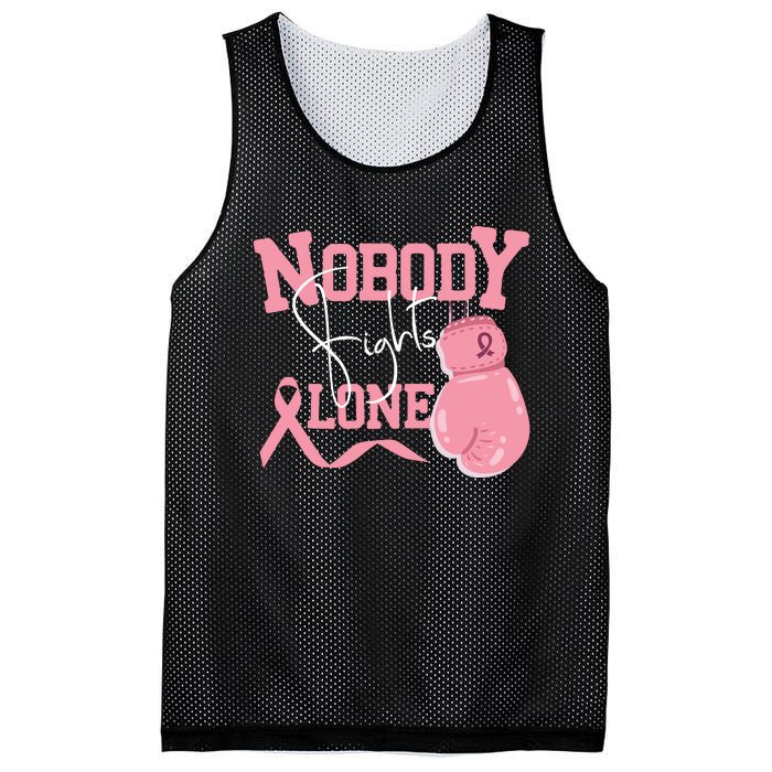 Nobody Fight Alone | Breast Cancer Awareness Mesh Reversible Basketball Jersey Tank