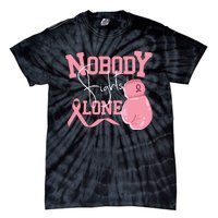 Nobody Fight Alone | Breast Cancer Awareness Tie-Dye T-Shirt