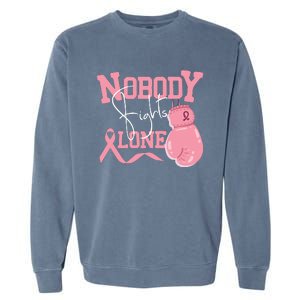 Nobody Fight Alone | Breast Cancer Awareness Garment-Dyed Sweatshirt