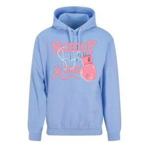 Nobody Fight Alone | Breast Cancer Awareness Unisex Surf Hoodie