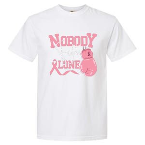 Nobody Fight Alone | Breast Cancer Awareness Garment-Dyed Heavyweight T-Shirt