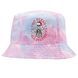 No Flesh All Festive Christmas Skeleton Xmas Tie-Dyed Bucket Hat