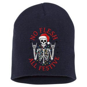 No Flesh All Festive Christmas Skeleton Xmas Short Acrylic Beanie