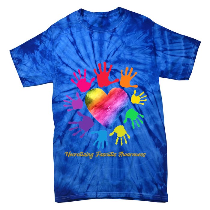 Necrotizing Fasciitis Awareness Hands Gift Tie-Dye T-Shirt