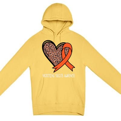 Necrotizing Fasciitis Awareness Orange Ribbon Cute Gift Premium Pullover Hoodie