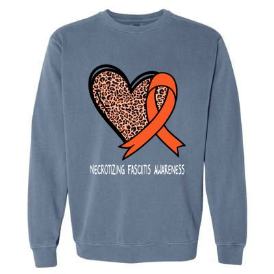 Necrotizing Fasciitis Awareness Orange Ribbon Cute Gift Garment-Dyed Sweatshirt