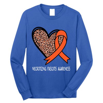 Necrotizing Fasciitis Awareness Orange Ribbon Cute Gift Long Sleeve Shirt