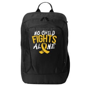 No Fights Alone Hood Cancer Awareness Month Meaningful Gift City Backpack