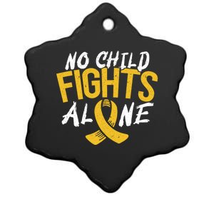 No Fights Alone Hood Cancer Awareness Month Meaningful Gift Ceramic Star Ornament