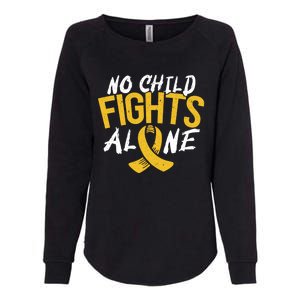 No Fights Alone Hood Cancer Awareness Month Meaningful Gift Womens California Wash Sweatshirt