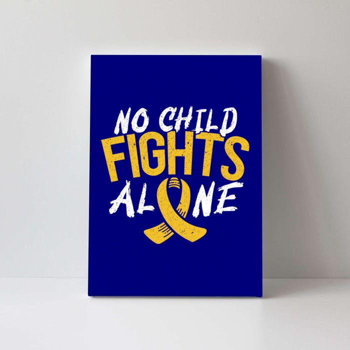 No Fights Alone Hood Cancer Awareness Month Meaningful Gift Canvas