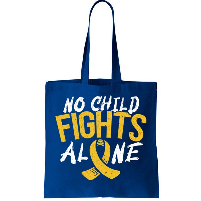 No Fights Alone Hood Cancer Awareness Month Meaningful Gift Tote Bag