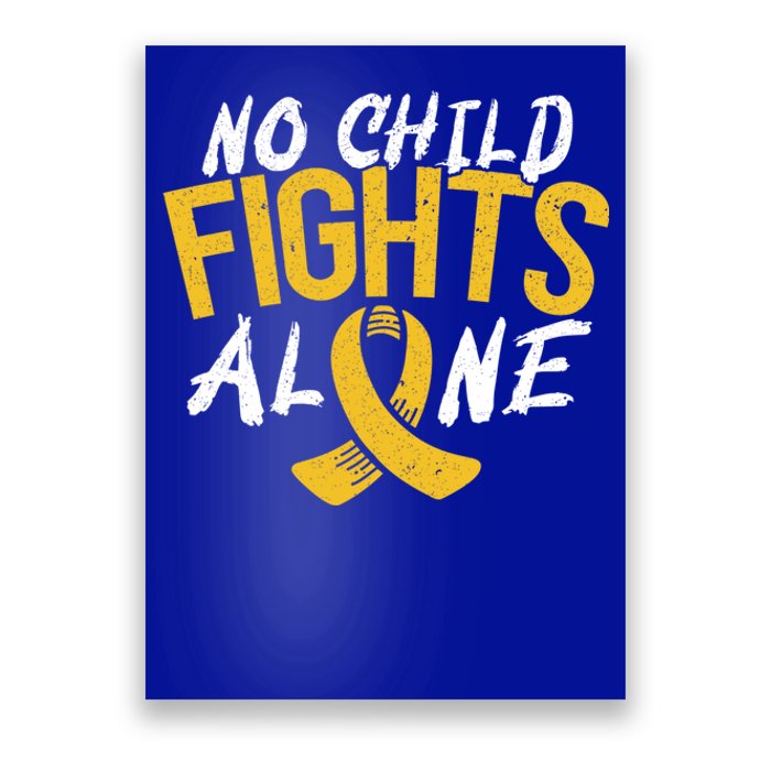 No Fights Alone Hood Cancer Awareness Month Meaningful Gift Poster