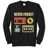Never Forget Audio Cassette 70s 80s 90s Sweatshirt