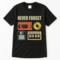 Never Forget Audio Cassette 70s 80s 90s Tall T-Shirt