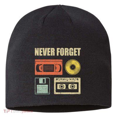 Never Forget Audio Cassette 70s 80s 90s Sustainable Beanie