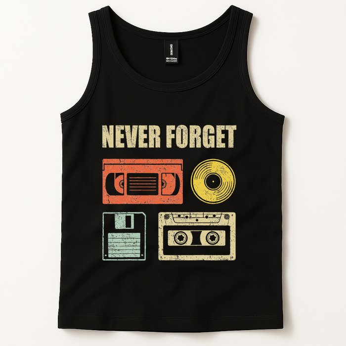 Never Forget Audio Cassette 70s 80s 90s Tank Top