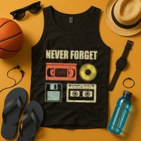 Never Forget Audio Cassette 70s 80s 90s Tank Top