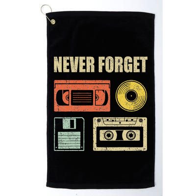 Never Forget Audio Cassette 70s 80s 90s Golf Towel