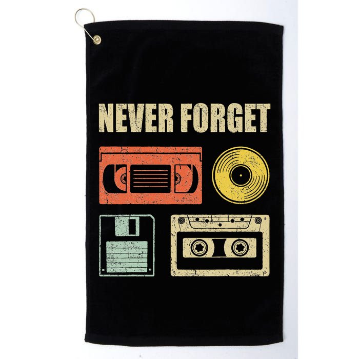 Never Forget Audio Cassette 70s 80s 90s Golf Towel