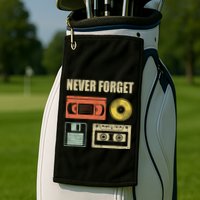 Never Forget Audio Cassette 70s 80s 90s Golf Towel