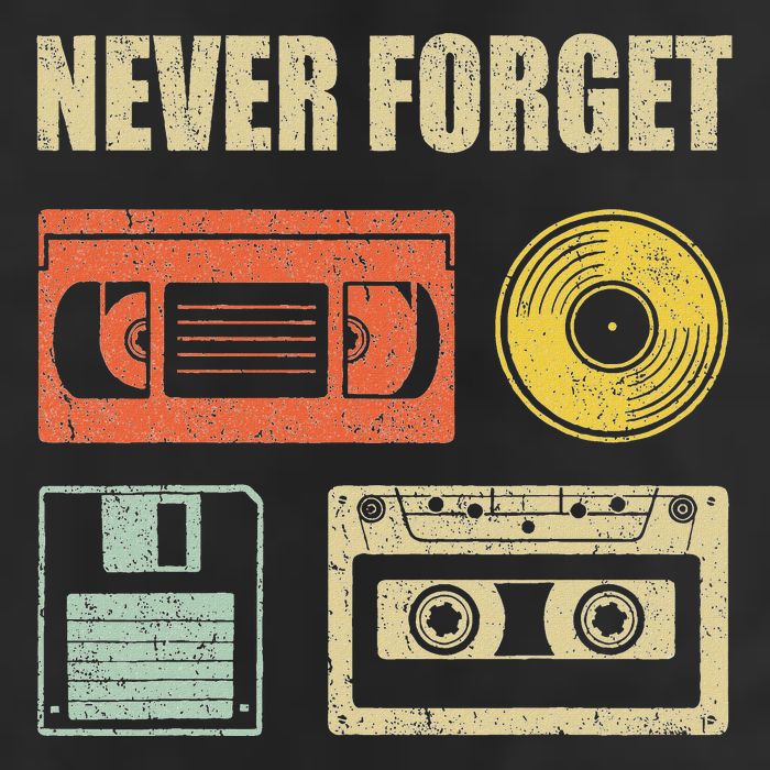 Never Forget Audio Cassette 70s 80s 90s Golf Towel