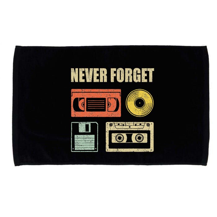 Never Forget Audio Cassette 70s 80s 90s Microfiber Hand Towel