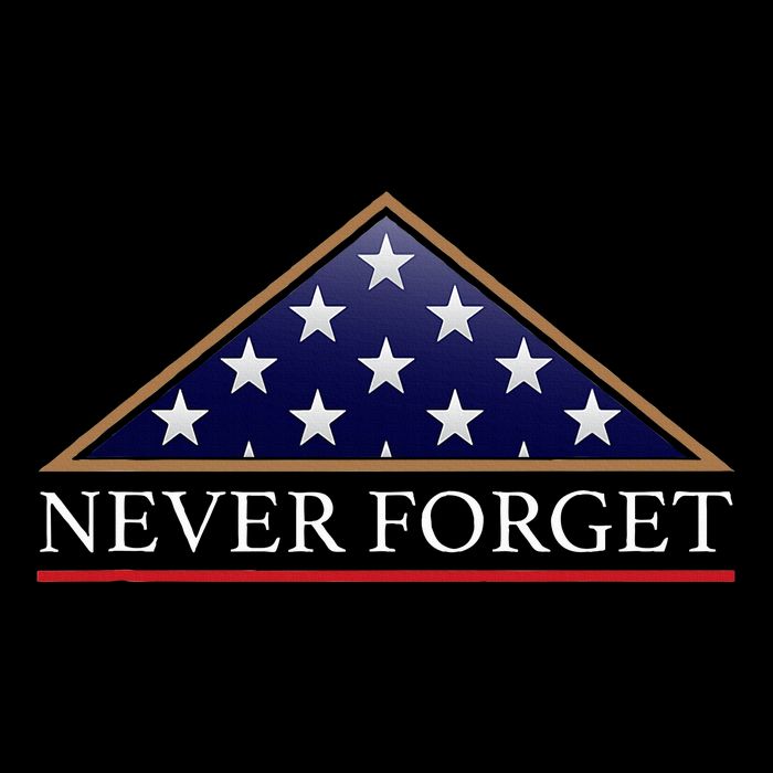 Never Forget American Folded Flag Military Memorial Design Sustainable Bucket Hat
