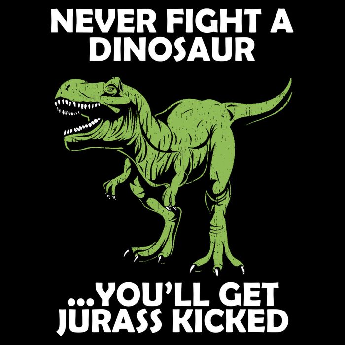 Never Fight A Dinosaur Youll Get Jurass Kicked Womens Tank Top