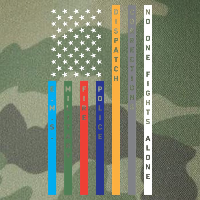 No One Fights Alone Support Our Heroes Flag Legacy Tie Dye Trucker Hat