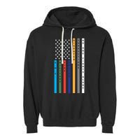 No One Fights Alone Support Our Heroes Flag Garment-Dyed Fleece Hoodie