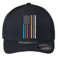 No One Fights Alone Support Our Heroes Flag Flexfit Unipanel Trucker Cap