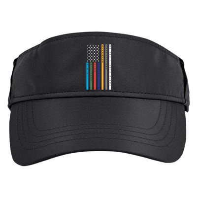 No One Fights Alone Support Our Heroes Flag Adult Drive Performance Visor