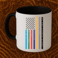 No One Fights Alone Support Our Heroes Flag Mug