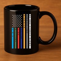 No One Fights Alone Support Our Heroes Flag 11oz C Handle Ceramic Mug