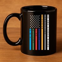 No One Fights Alone Support Our Heroes Flag 11oz C Handle Ceramic Mug