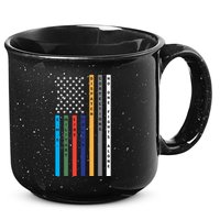 No One Fights Alone Support Our Heroes Flag 15oz Campfire Ceramic Mug
