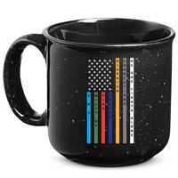 No One Fights Alone Support Our Heroes Flag 15oz Campfire Ceramic Mug