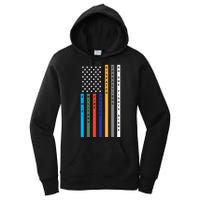 No One Fights Alone Support Our Heroes Flag Women's Pullover Hoodie