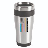 No One Fights Alone Support Our Heroes Flag 16oz Travel Tumbler