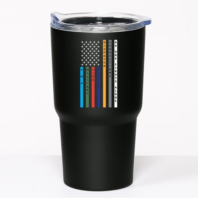 No One Fights Alone Support Our Heroes Flag Tumbler
