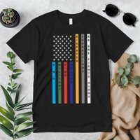 No One Fights Alone Support Our Heroes Flag Premium T-Shirt