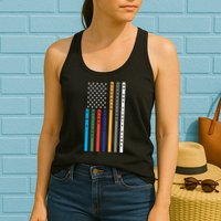 No One Fights Alone Support Our Heroes Flag Womens Tank Top
