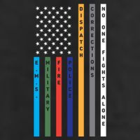 No One Fights Alone Support Our Heroes Flag Trucker Hat