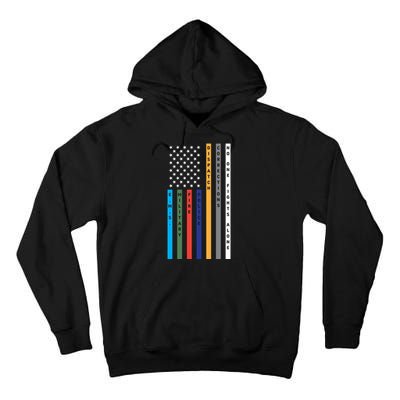 No One Fights Alone Support Our Heroes Flag Tall Hoodie
