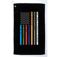 No One Fights Alone Support Our Heroes Flag Golf Towel