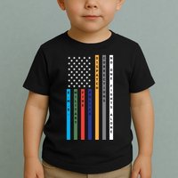 No One Fights Alone Support Our Heroes Flag Toddler T-Shirt
